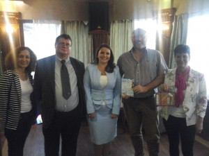 Left to right: Roumiana Atanassova (Foundation Vision for Science and Technology Growth, Sofia), Preslav Dimitrov (Dean of Economy Faculty, Chair of Department of Tourism, South Eastern University, Blagoevgrad), Ivanka Mihaylova (Ministry of Education and Science, Sofia), Karel Van Isacker (PhoenixKM, Belgium), Penka Nikolova (NAVET, director licensing, Sofia)